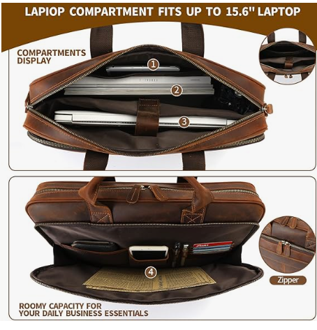 Bag Laptop Bag Attache Case, Fits 15.6 Inch Laptop