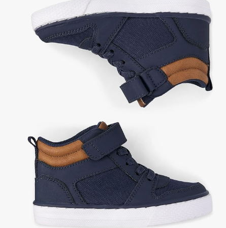 hildren's Place Boys Boys Casual Lace Up Hi Top Sneakers